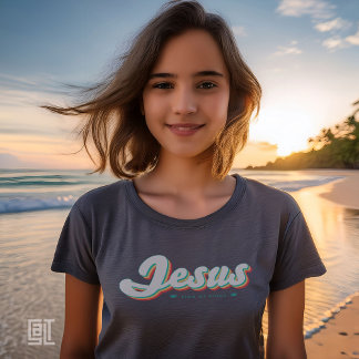 T-shirt Vintage Retro Jesus King of Kings