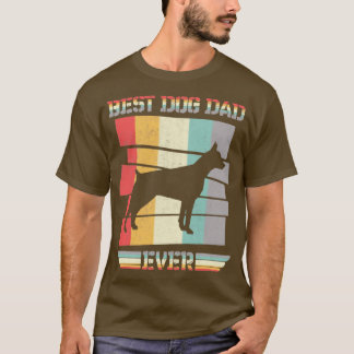 T-SHIRT VINTAGE RETRO MEILLEUR CHIEN DAD JAMAIS DOBERMAN P