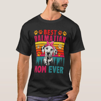 T-shirt Vintage Retro Meilleure maman dalmate jamais migno