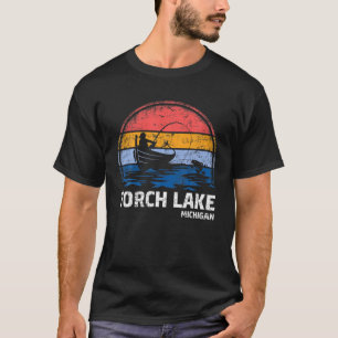 T-shirt Vintage Retro Michigan Torch Lake Pêche estivale