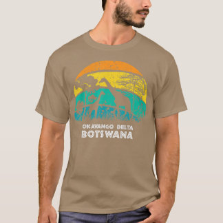 T-shirt Vintage Retro Okavango Delta Botswana Africa Safar