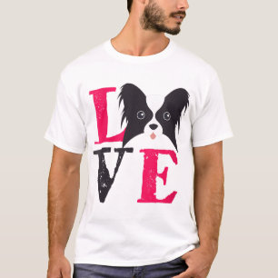 T-shirt Vintage Retro Papillion Aimer mignon Amoureux Chie