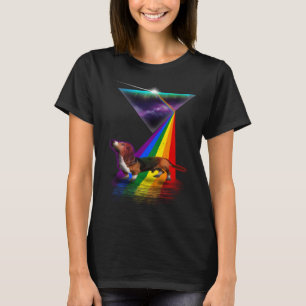 T-shirt Vintage Retro Prism Basset Hound