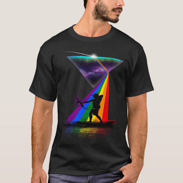T-shirt Vintage Retro Prism Bowfishing (Devant)