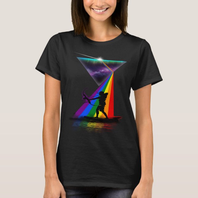 T-shirt Vintage Retro Prism Bowfishing (Devant)