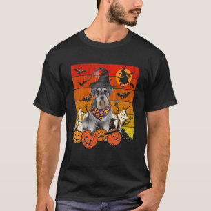T-shirt Vintage Retro Schnauzer Chien Sorcière Scary Citro