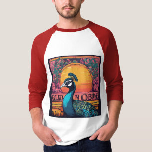 T-Shirt vintage Retro Sunset - Cool Peacock Baby