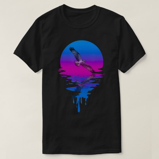 T-shirt Vintage Retro Sunset Osprey (Design devant)