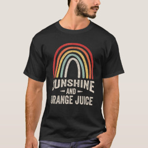 T-shirt Vintage Retro Sunshine Et Jus D'Orange Été 1