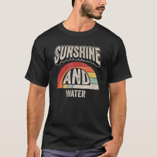T-shirt Vintage Retro Sunshine Et Santé De L'Eau Été