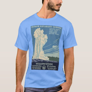 T-shirt Vintage Retro Yellowstone National Park Travel