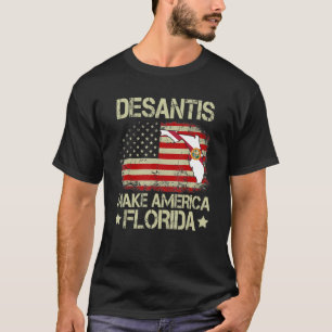 T-shirt Vintage Ron DeSantis 2024 Make America Florida Ame