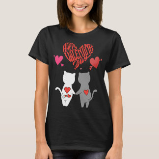 T-shirt Vintage Saint Valentin Chat Kitten Kitty Retro