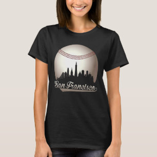 T-shirt Vintage San Francisco Ville Sur Le Baseball Géant
