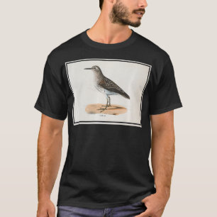 T-shirt Vintage Sandpiper Bird Illustration (1842) queen 
