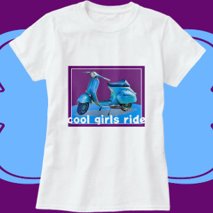 T-shirt Vintage Scooter Cool Girls Ride