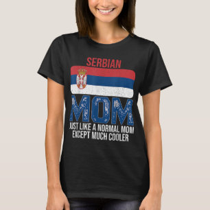 T-shirt Vintage Serbie Maman Serbie Drapeau Design Da de m