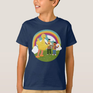 T-shirt Vintage Sesame Street Friends Rainbow