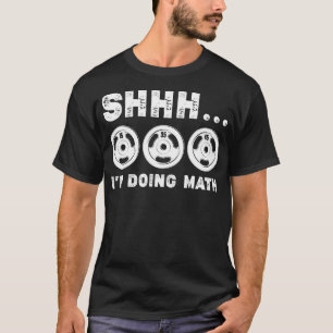 T-shirt Vintage Shhh Je Fais Math Gym Squat Lover Funny L