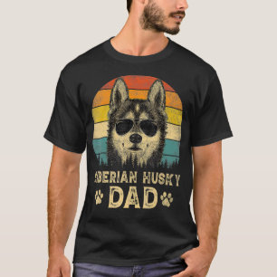 T-shirt Vintage Sibérie Husky Papa Amoureux de les chiens