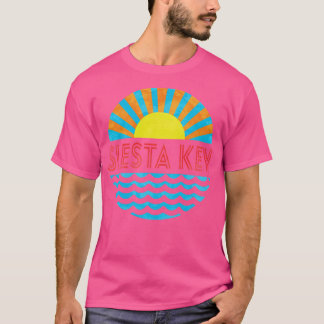 T-shirt Vintage Siesta Key Beach Soleil Et Vagues
