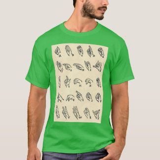 T-shirt Vintage Sign Language Chart