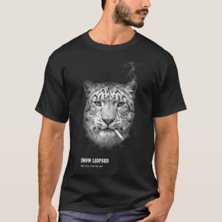 T-shirt Vintage Snow Leopard