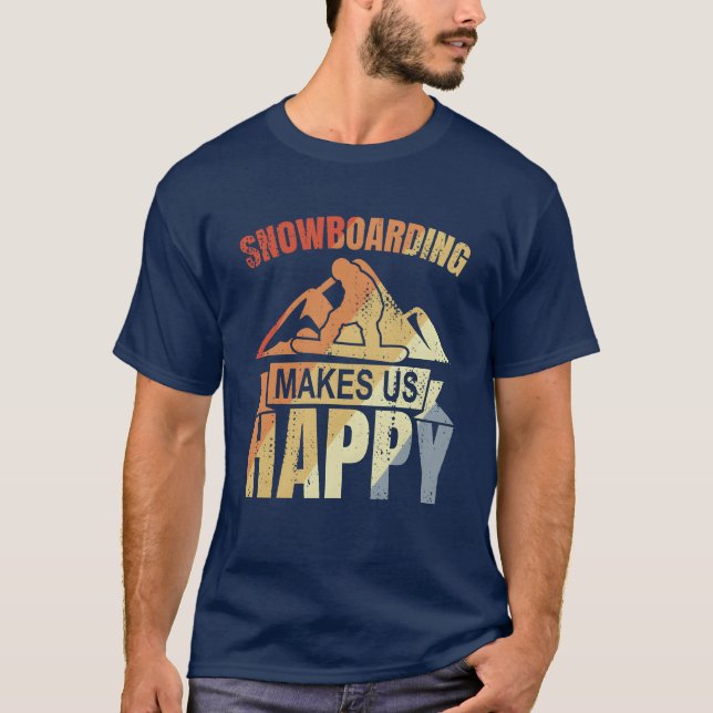 T-shirt Vintage Snowboarding Quote gift (Devant)