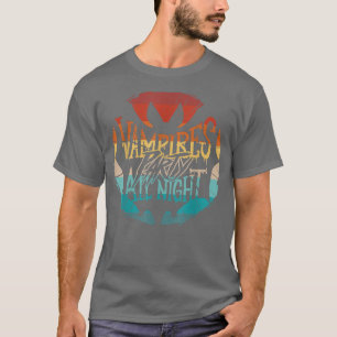 T-shirt Vintage soirée éffrayante vampires toute la nuit,