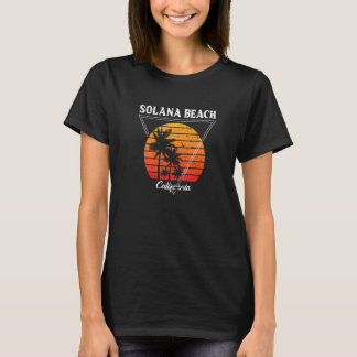 T-shirt Vintage Solana Beach California Palm Trees CA Retr