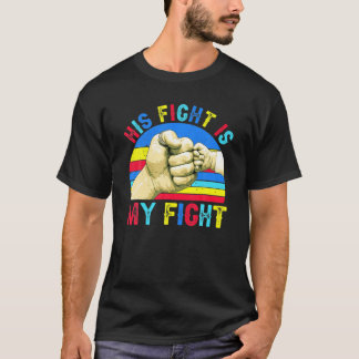 T-shirt Vintage Son Combat Est Ma Sensibilisation sur l'au