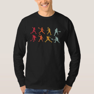 T-shirt vintage Squash Players and playing Squash Raglan B