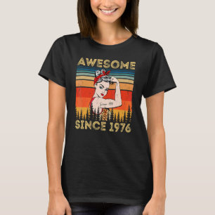 T-shirt Vintage stupéfiant depuis 1976 Femme léopard anniv
