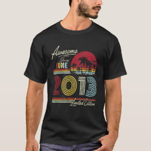 T-shirt Vintage stupéfiant depuis juin 2013 9e anniversair
