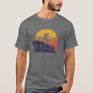 T-shirt Vintage Sunset Downhill Trail Vélo