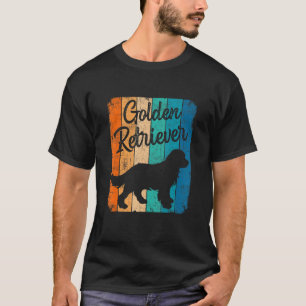 T-shirt Vintage Sunset Golden Retriever Dog Pet Dog Owner
