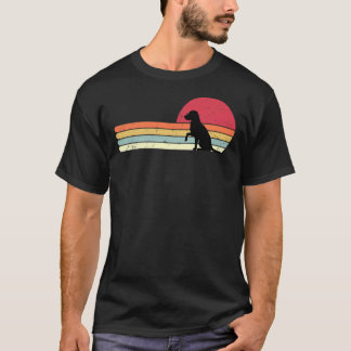 T-shirt Vintage Sunset Labrador Silhouette Retro Style Chi