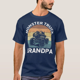 T-shirt Vintage Sunset Retro Monster Camion Grand-père Bir