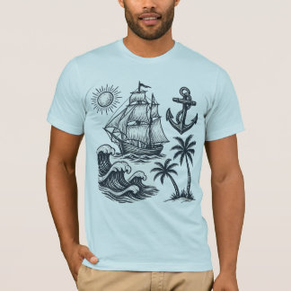 T-shirt vintage Sunset Wave