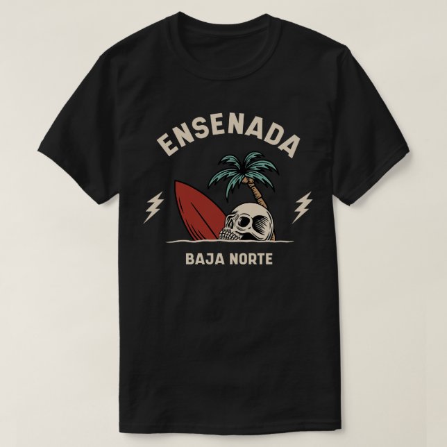 T-shirt Vintage Surf Ensenada Mexique (Design devant)