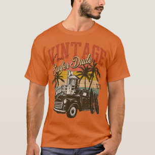 T-shirt Vintage Surfer Dude Retro Sunset 