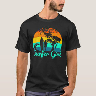 T-shirt Vintage Surfer Girl Surfing Classic
