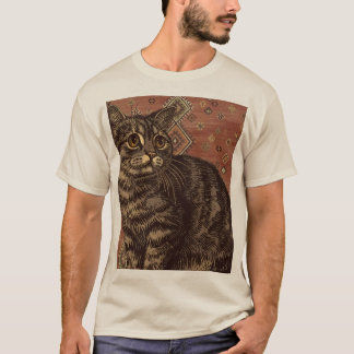 T-shirt Vintage Tabby Cat on Moroccan Rug