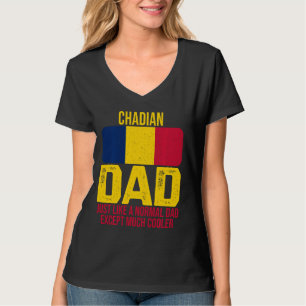 T-shirt Vintage Tchadien Papa Tchad Drapeau Conception Pou