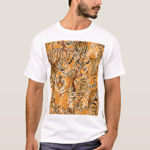 T-shirt Vintage Tiger Safari Motif de la faune