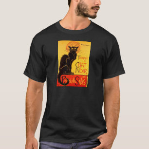 T-shirt Vintage Tournee de Conversation Noir Chat Noir