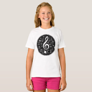 T-shirt Vintage Treble Clef Music Notes Oeuvre