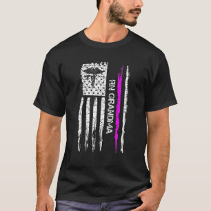 T-shirt Vintage USA American Flag Fier RN Nurs enregistrés
