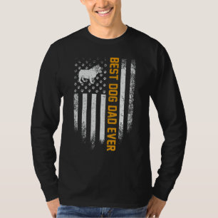 T-shirt Vintage USA Meilleur Français Bulldog Papa Jamais
