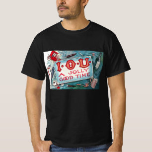 T-shirt Vintage Vices Party, Jeu Boire Fumer